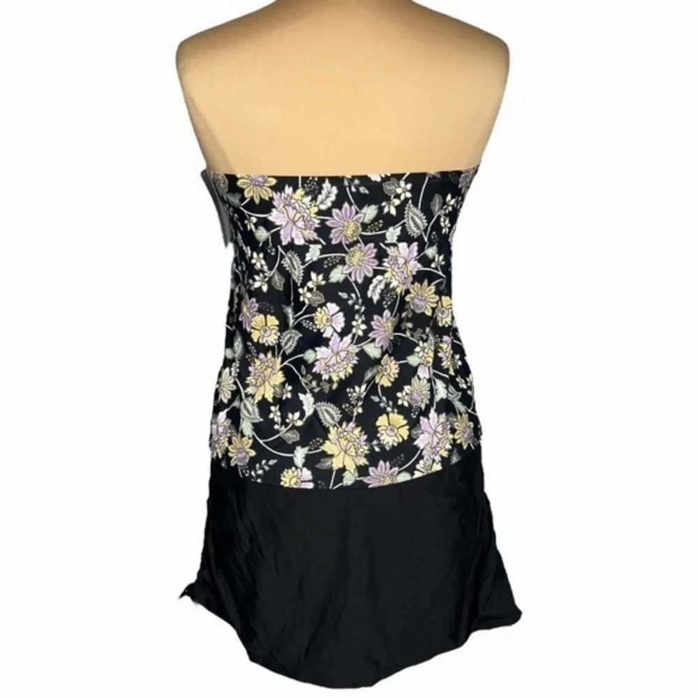 Freshwater Floral Tankini Skirtini Swim Set NWT Large 12 Halter Convertible Slim